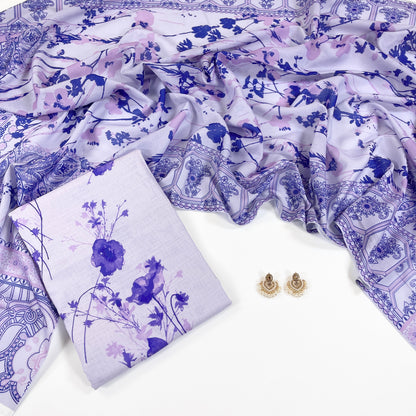 Beechtree Digital Printed Shirt & Dupatta Khaddar 2PC