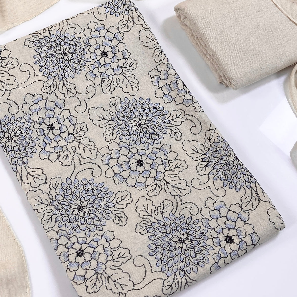Bareeze Embroidered White Karandi 3PC