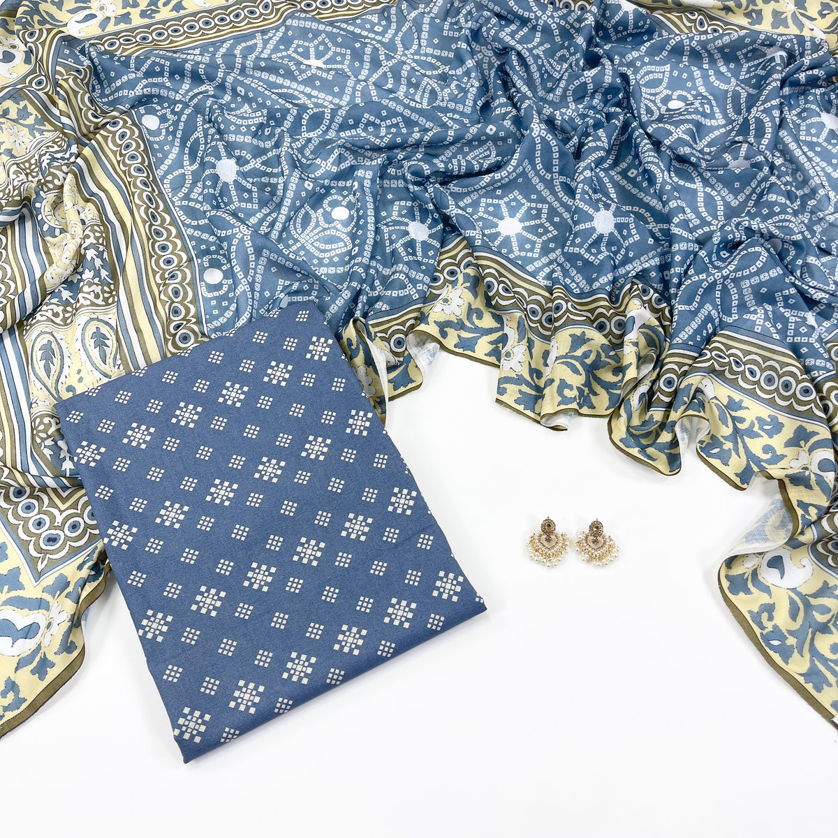 Beechtree Digital Printed Shirt & Dupatta Khaddar 2PC