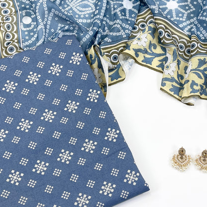Beechtree Digital Printed Shirt & Dupatta Khaddar 2PC