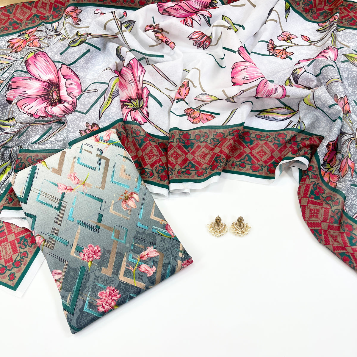Beechtree Digital Printed Shirt & Dupatta Khaddar 2PC – DawoodDesigner