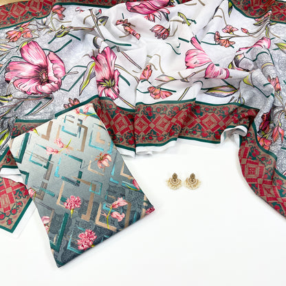 Beechtree Digital Printed Shirt & Dupatta Khaddar 2PC