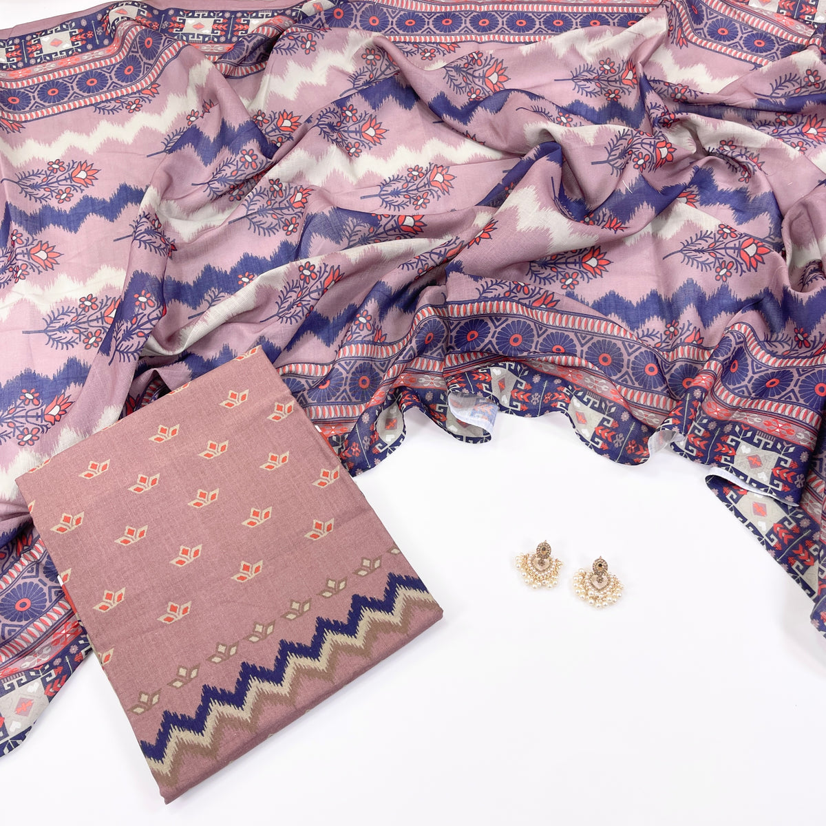Beechtree Digital Printed Shirt & Dupatta Khaddar 2PC