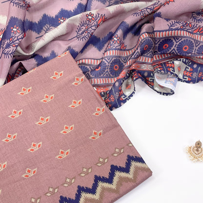 Beechtree Digital Printed Shirt & Dupatta Khaddar 2PC