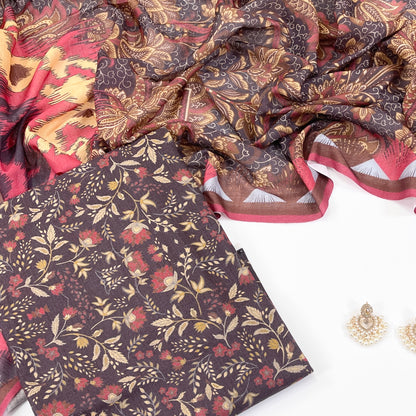 Beechtree Digital Printed Shirt & Dupatta Khaddar 2PC