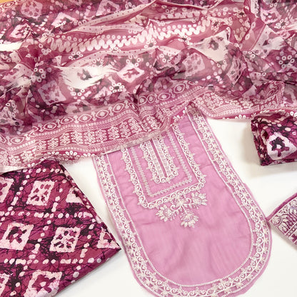 Asifa Nabeel Shamoz Silk With Emb Patches 3PC