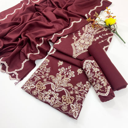 Baroque Emb Dhanak 3PC