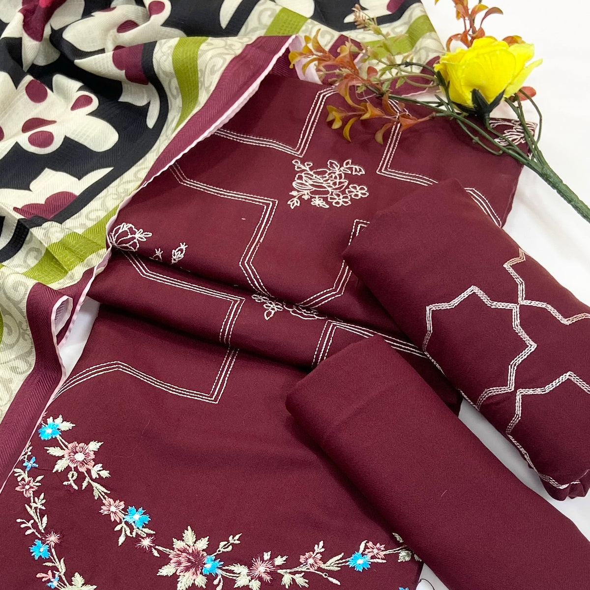 Coco By Zara Shahjahan Emb Dhanak 3PC
