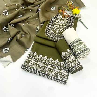 Sapphire Emb Dhanak 3PC