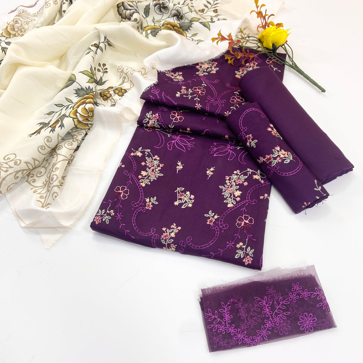 Coco By Zara Shahjahan Emb Dhanak 3PC