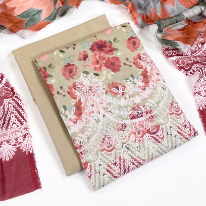 Sukoon By Sapphire Digital Printed Lawn 3PC