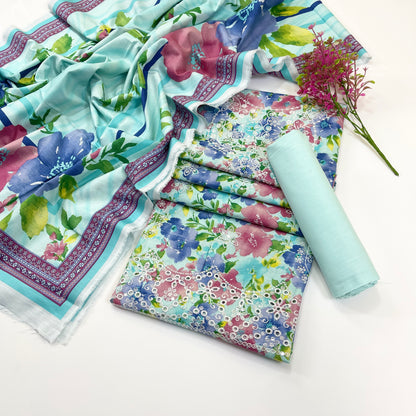 Riwaaz By Anaya Noor Digital Printed & Emb Khaddar 3PC