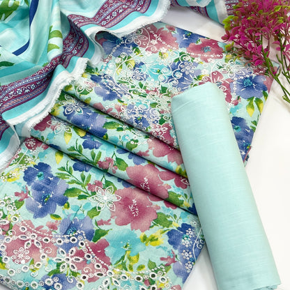 Riwaaz By Anaya Noor Digital Printed & Emb Khaddar 3PC