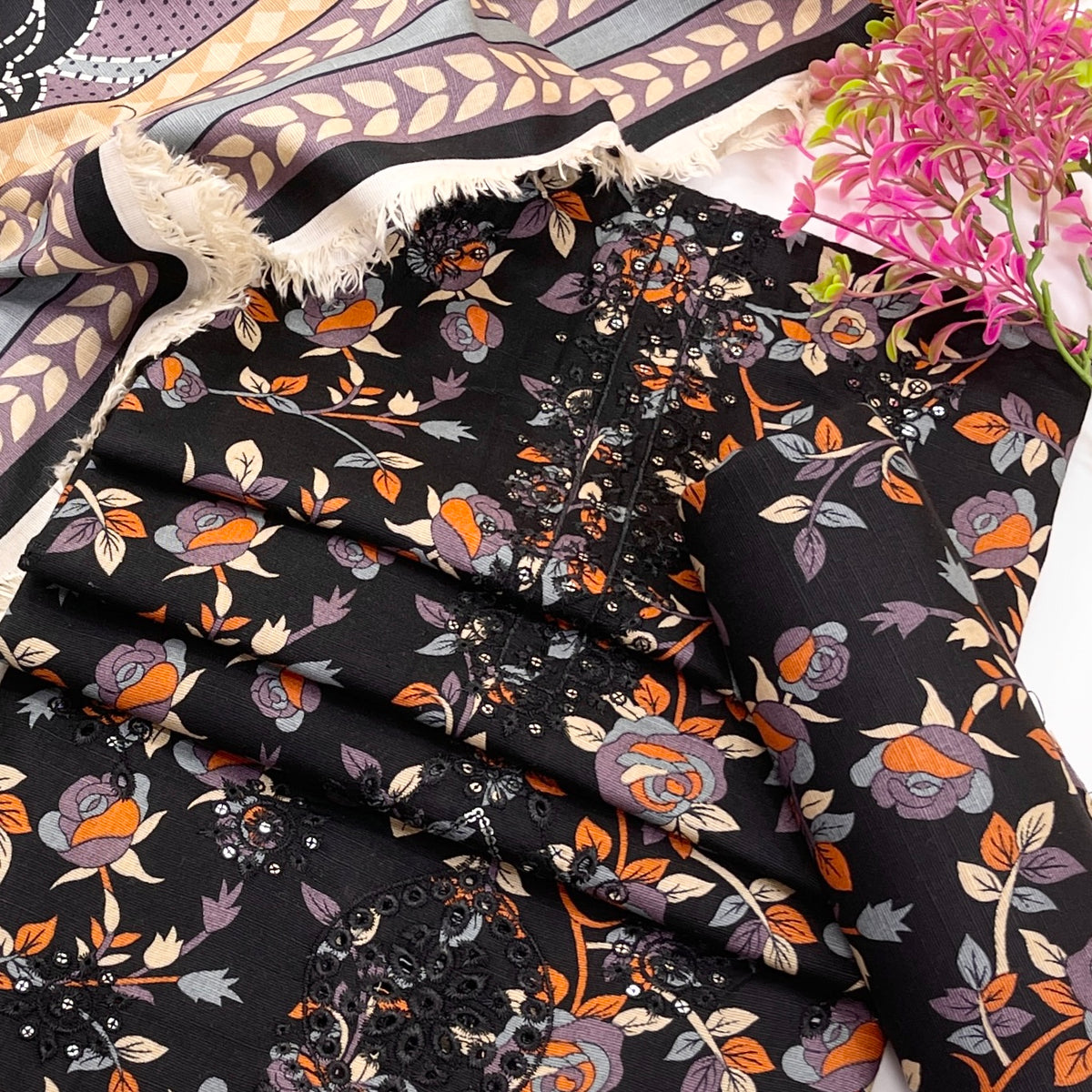 Riwaaz By Anaya Noor Digital Printed & Emb Khaddar 3PC