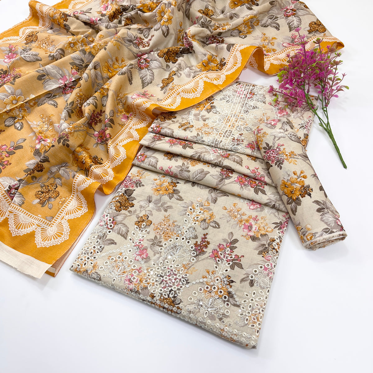 Riwaaz By Anaya Noor Digital Printed & Emb Khaddar 3PC