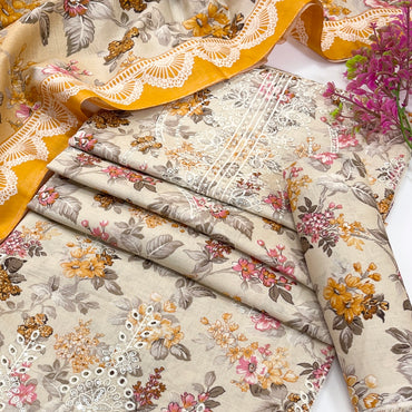 Riwaaz By Anaya Noor Digital Printed & Emb Khaddar 3PC