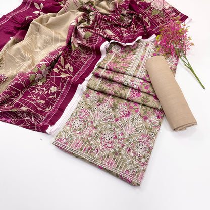 Riwaaz By Anaya Noor Digital Printed & Emb Khaddar 3PC
