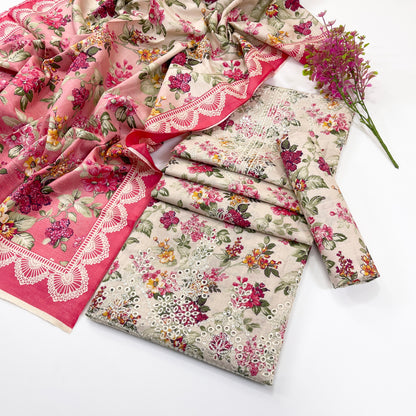 Riwaaz By Anaya Noor Digital Printed & Emb Khaddar 3PC
