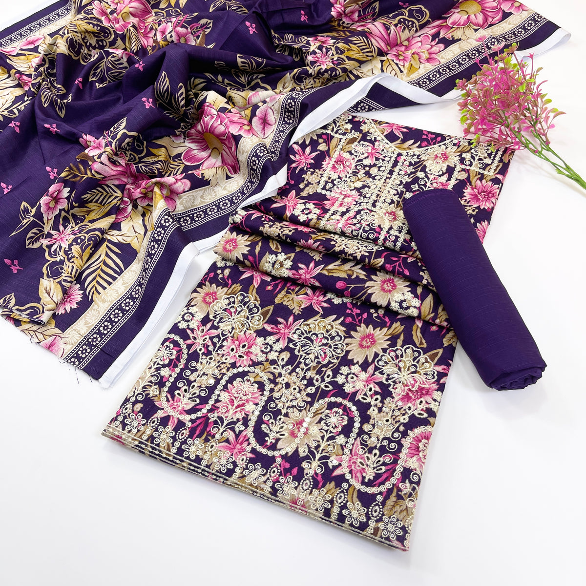 Riwaaz By Anaya Noor Digital Printed & Emb Khaddar 3PC