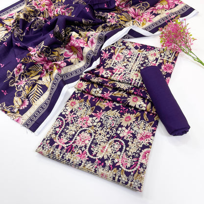 Riwaaz By Anaya Noor Digital Printed & Emb Khaddar 3PC
