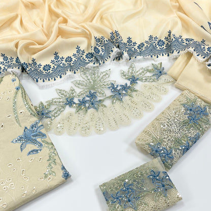 Rang Rasiya Embroidered Dhanak 3PC