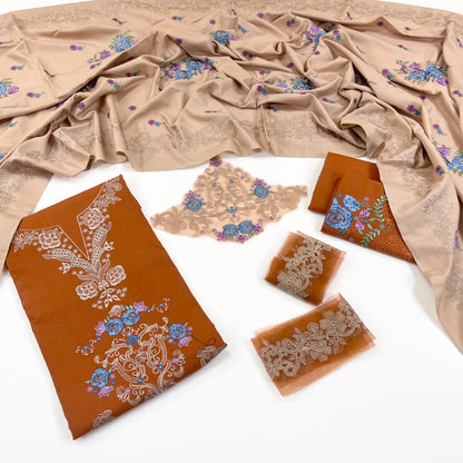 Aneelas Embroidered Dhanak 3PC