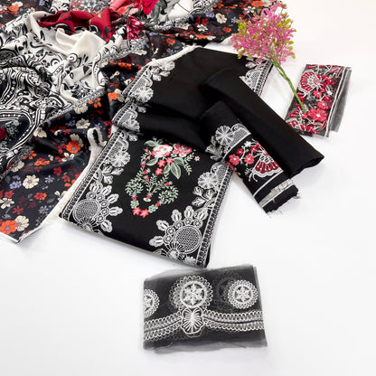 Saira Rizwan Embroidered Dhanak 3PC