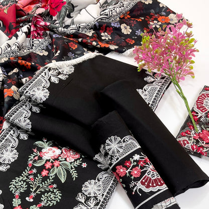 Saira Rizwan Embroidered Dhanak 3PC