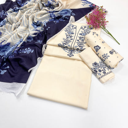 Grace Embroidered Dhanak 3PC