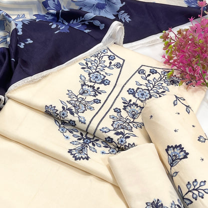 Grace Embroidered Dhanak 3PC