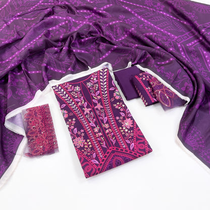 Mbroidered By Maria B Embroidered Dhanak 3PC