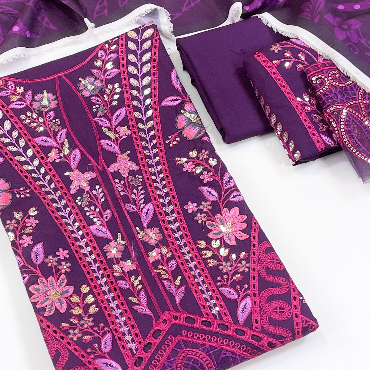Mbroidered By Maria B Embroidered Dhanak 3PC