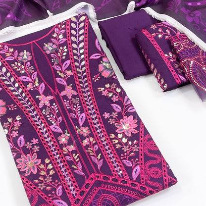 Mbroidered By Maria B Embroidered Dhanak 3PC