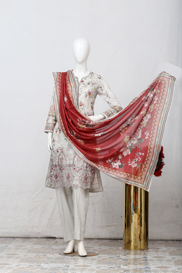 Ivy Bloom By Anaya Noor Print Emb Lawn 3PC