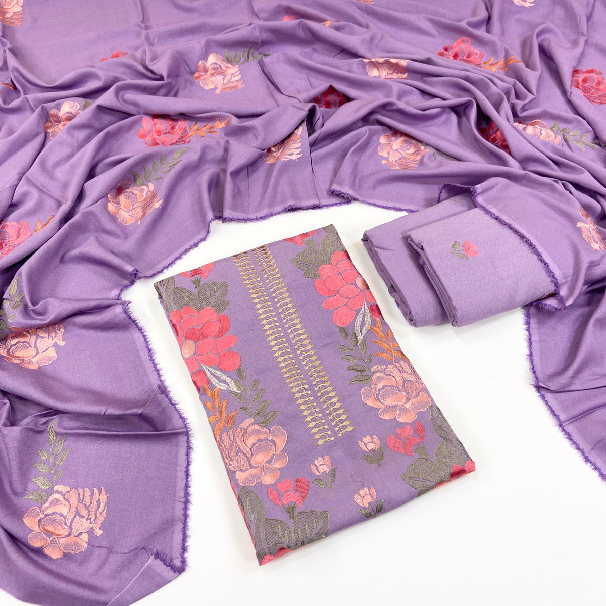 Bareeze Embroidered Karandi 3PC