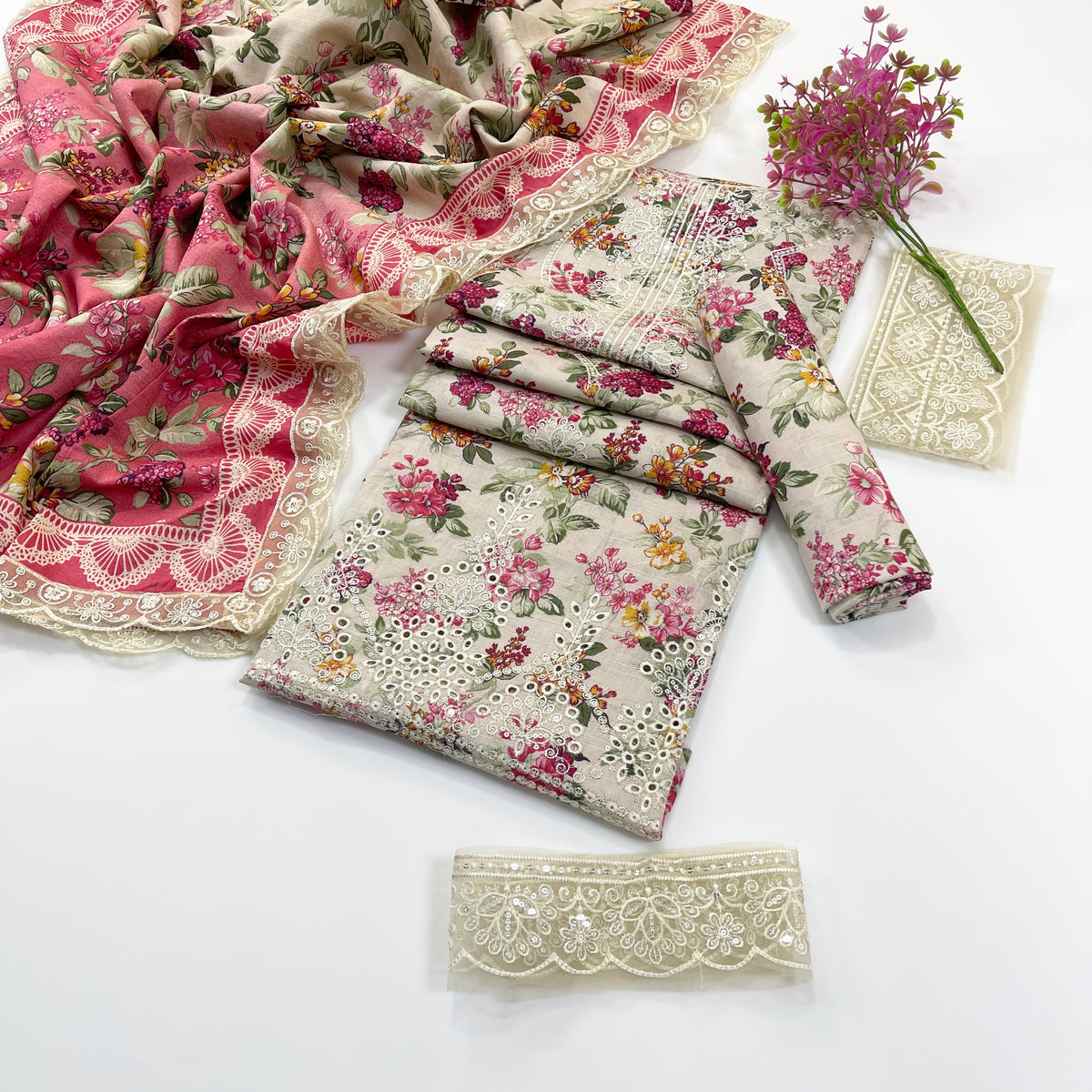 Maria B Printed & Emb Khaddar 3PC