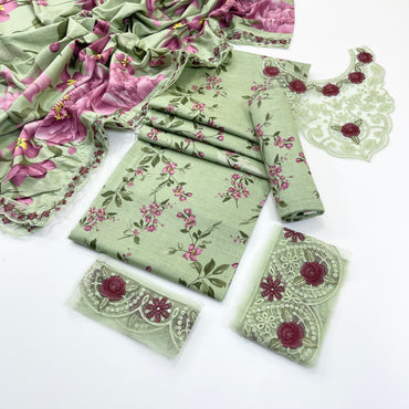 Iznik Printed & Emb Khaddar 3PC