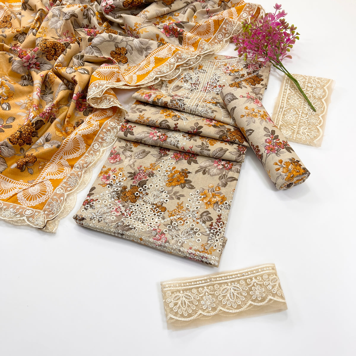Maria B Printed & Emb Khaddar 3PC