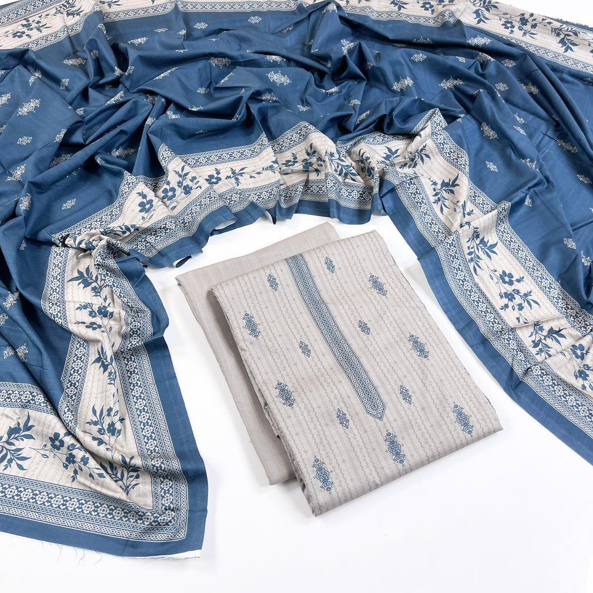 Rijja By Murashe Digital Printed Slub Linen 3PC