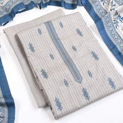 Rijja By Murashe Digital Printed Slub Linen 3PC