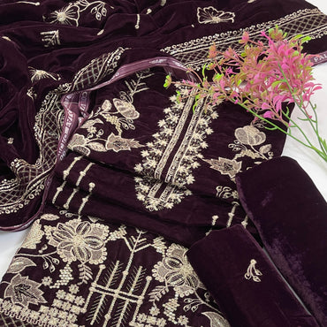 Sana Safinaz Luxury Emb Velvet 3PC