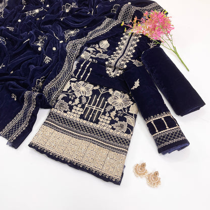 Sana Safinaz Luxury Emb Velvet 3PC