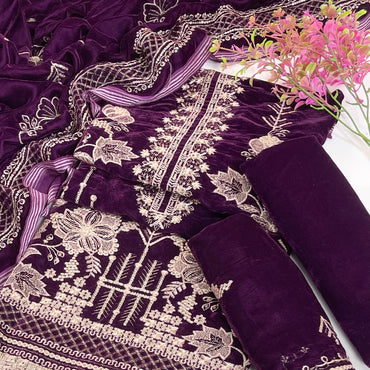 Sana Safinaz Luxury Emb Velvet 3PC