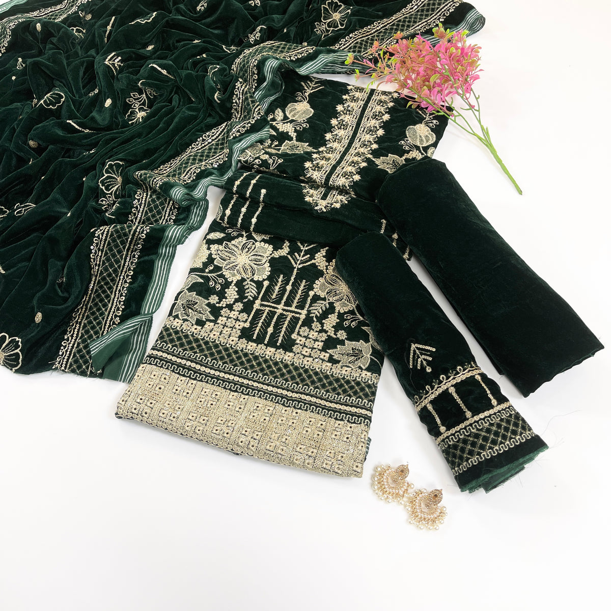 Sana Safinaz Luxury Emb Velvet 3PC