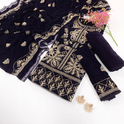 Sana Safinaz Luxury Emb Velvet 3PC
