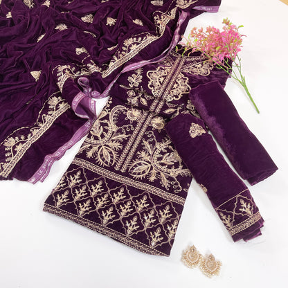 Sana Safinaz Luxury Emb Velvet 3PC