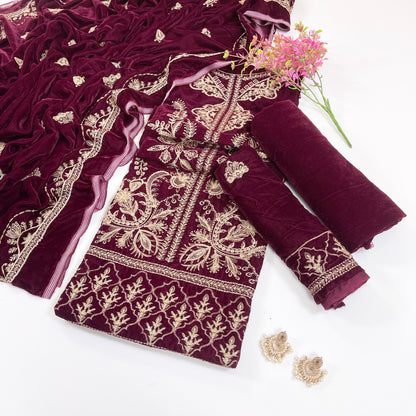 Sana Safinaz Luxury Emb Velvet 3PC