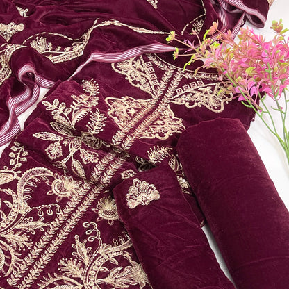 Sana Safinaz Luxury Emb Velvet 3PC