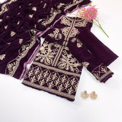 Sana Safinaz Luxury Emb Velvet 3PC