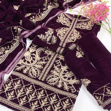 Sana Safinaz Luxury Emb Velvet 3PC